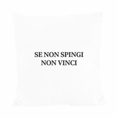 Cuscino bianco - Il mondo è di chi spinge